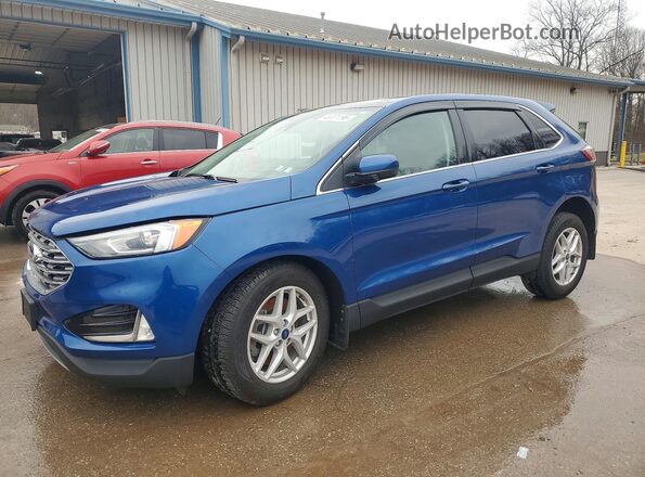 2FMPK4J90NBA17668 2022 FORD EDGE Blue Przód lewy