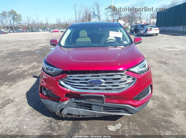 2FMPK4J92KBB47432 2019 FORD EDGE Красный Вид щитка приборов