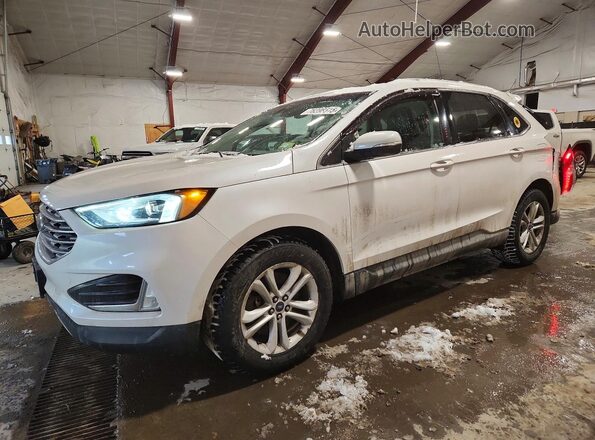 2FMPK4J93KBB07604 2019 FORD EDGE Белый Передняя левая четверть