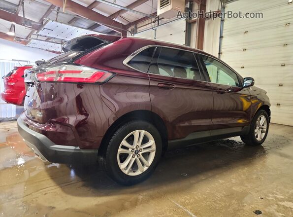 2FMPK4J94KBC67913 2019 FORD EDGE Maroon Trasero derecho