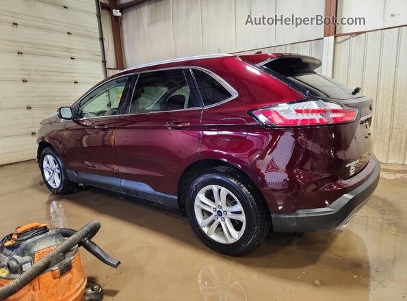 2FMPK4J94KBC67913 2019 FORD EDGE Maroon Trasero izquierdo