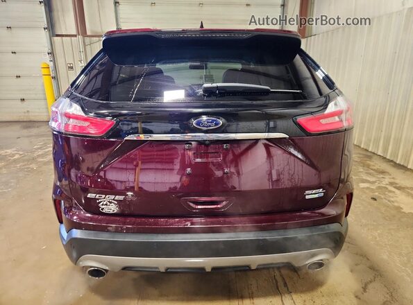 2FMPK4J94KBC67913 2019 FORD EDGE Maroon Vista trasera