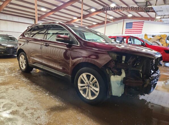 2FMPK4J94KBC67913 2019 FORD EDGE Maroon Delantero derecho