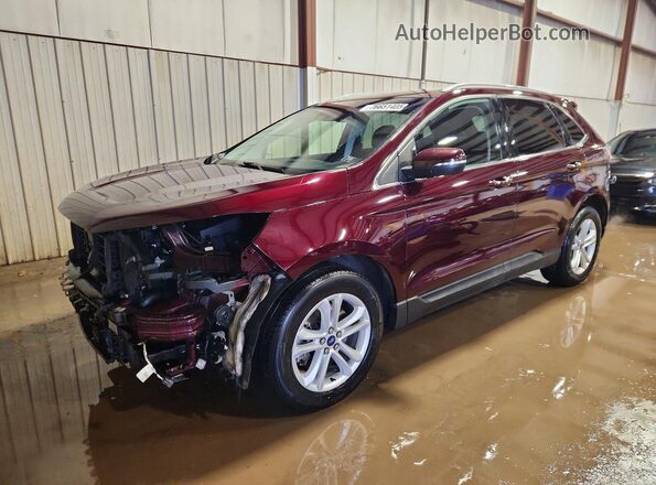 2FMPK4J94KBC67913 2019 FORD EDGE Maroon Vista tres cuartos delantera izquierda