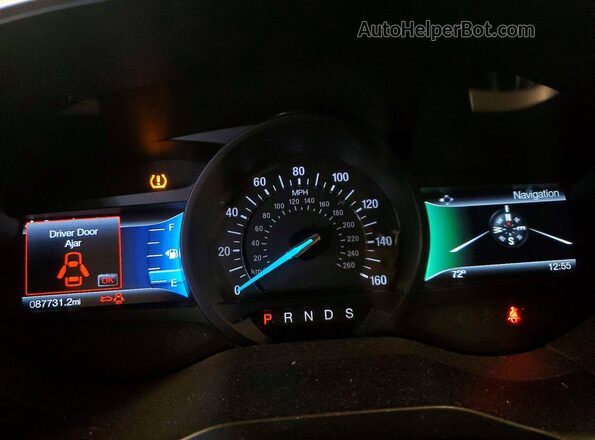 2FMPK4J95JBB05352 2018 FORD EDGE Белый Вид щитка приборов