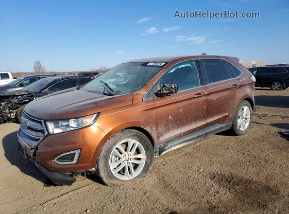 2FMPK4J97HBB11079 2017 FORD EDGE Оранжевый Передняя левая четверть