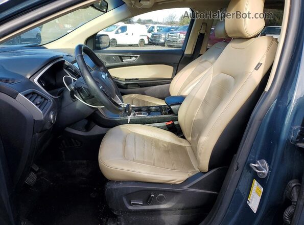 2FMPK4J98KBB84713 2019 FORD EDGE Blue Vista interior delantera