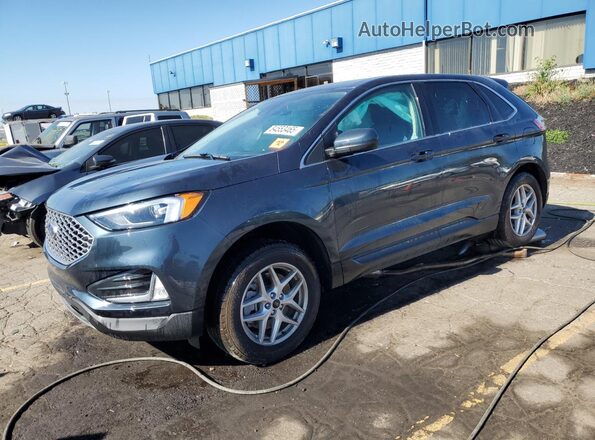 2FMPK4J98RBB14297 2024 FORD EDGE Синий Передняя левая четверть