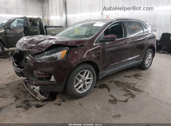 2FMPK4J9XRBA34807 2024 FORD EDGE Темно-бордовый Передняя левая четверть