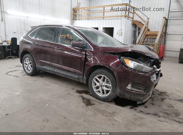 2FMPK4J9XRBA34807 2024 FORD EDGE Темно-бордовый Передняя правая четверть