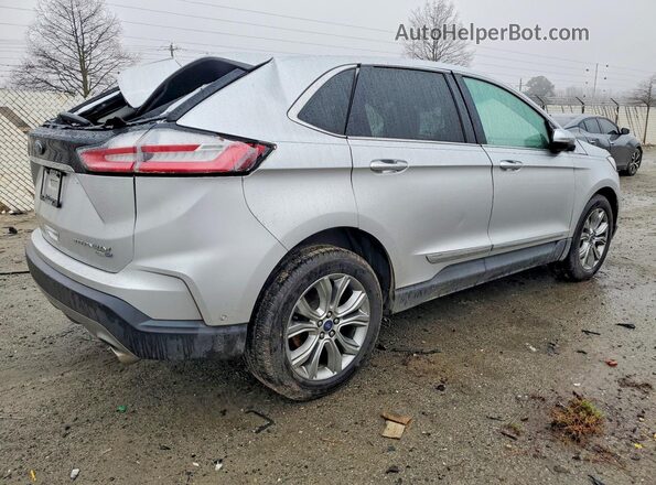 2FMPK4K90KBC67177 2019 FORD EDGE Silver Задня права чверть
