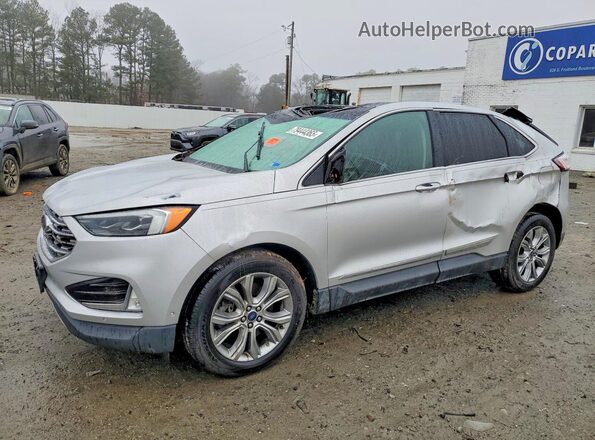2FMPK4K90KBC67177 2019 FORD EDGE Silver Передня ліва чверть