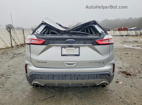 2FMPK4K90KBC67177 2019 FORD EDGE Silver Вид ззаду