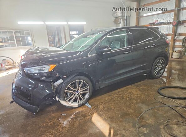 2FMPK4K90KBC69589 2019 FORD EDGE Black Przód lewy
