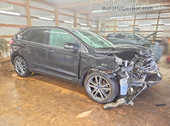 2FMPK4K90KBC69589 2019 FORD EDGE Black Przód prawy