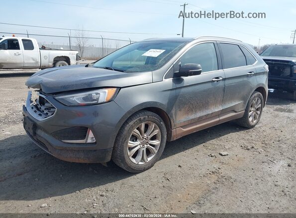 2FMPK4K90LBB53794 2020 FORD EDGE Серый Передняя левая четверть