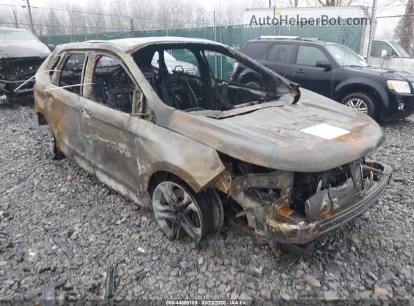 2FMPK4K91HBC17364 2017 FORD EDGE Black Przód prawy