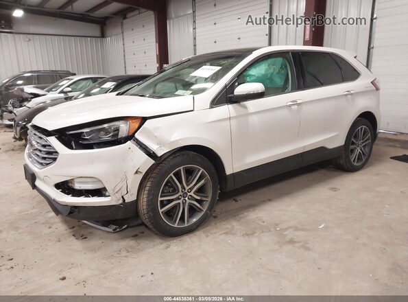 2FMPK4K91KBC00376 2019 FORD EDGE White Przód lewy