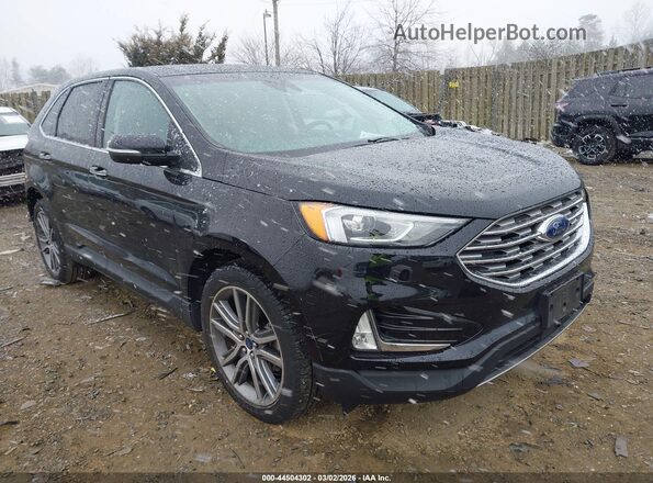2FMPK4K93KBB74072 2019 FORD EDGE Черный Передняя правая четверть