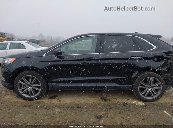 2FMPK4K93KBB74072 2019 FORD EDGE Черный Панорамный вид салона 360°