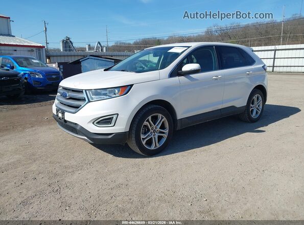 2FMPK4K96HBB90856 2017 FORD EDGE Белый Передняя левая четверть