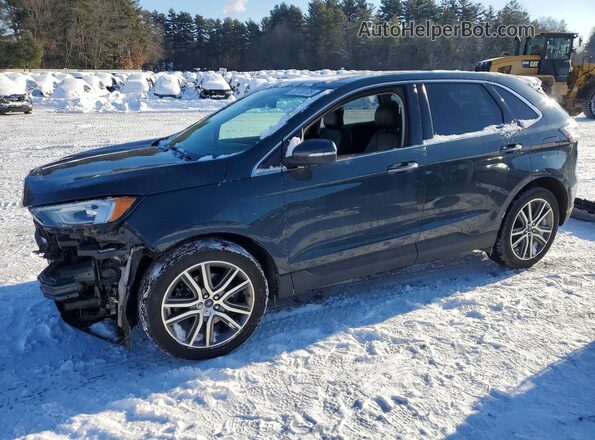 2FMPK4K96KBB44323 2019 FORD EDGE Black Vista tres cuartos delantera izquierda