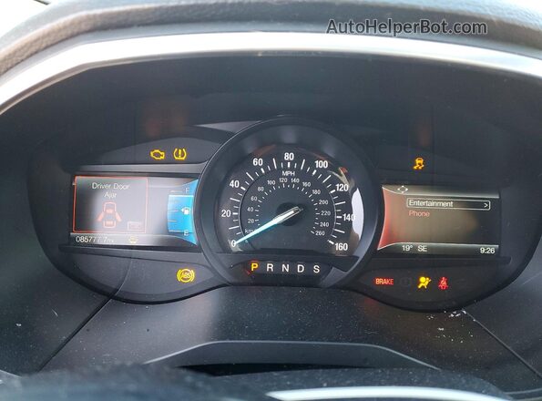 2FMPK4K96KBB44323 2019 FORD EDGE Black Vista del cuadro de instrumentos