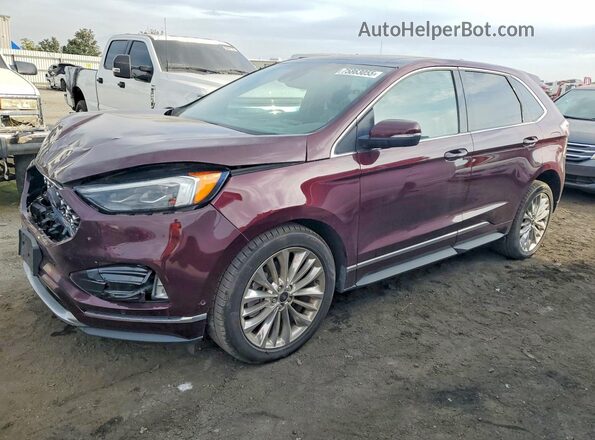 2FMPK4K96NBA22016 2022 FORD EDGE Burgundy Առջևի ձախ երեք քառորդ տեսարան