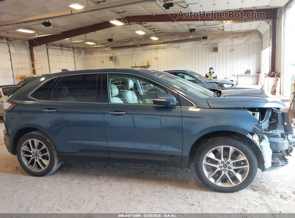 2FMPK4K99JBC43779 2018 FORD EDGE Синий Вид задней части салона
