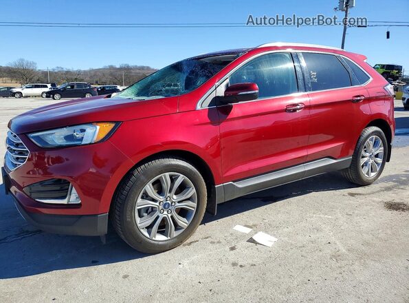 2FMPK4K99KBC72054 2019 FORD EDGE Красный Передняя левая четверть