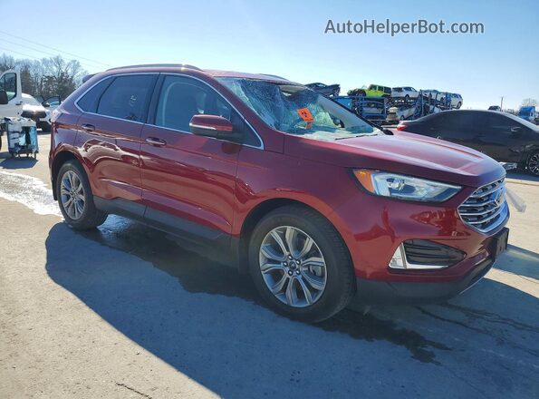 2FMPK4K99KBC72054 2019 FORD EDGE Красный Передняя правая четверть