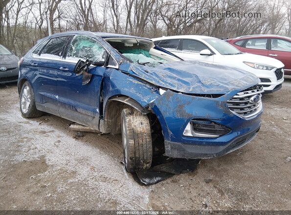2FMPK4K99LBA83521 2020 FORD EDGE Синий Передняя правая четверть