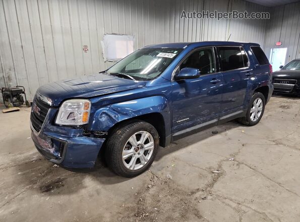 2GKALMEK7H6198595 2017 GMC TERRAIN Синий Передняя левая четверть