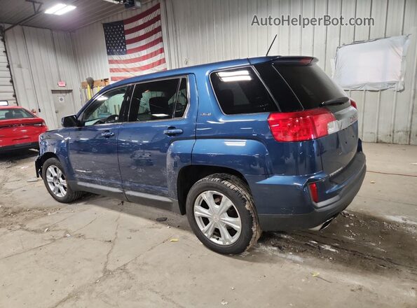 2GKALMEK7H6198595 2017 GMC TERRAIN Синий Задняя левая четверть