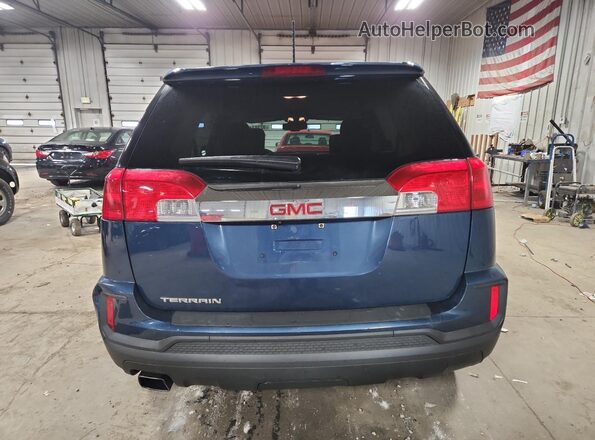 2GKALMEK7H6198595 2017 GMC TERRAIN Синий Вид сзади