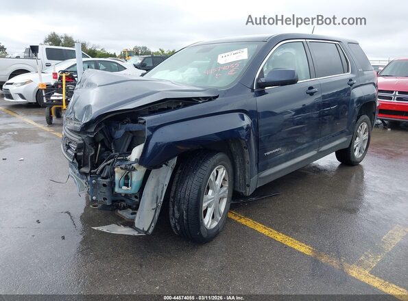 2GKALMEK7H6271917 2017 GMC TERRAIN Dark Blue Передняя левая четверть