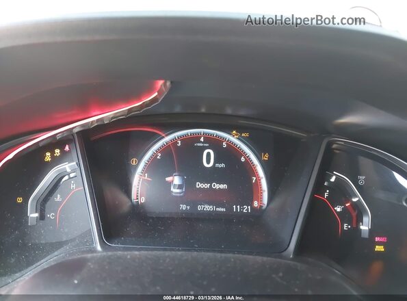 2HGFC1E5XLH705658 2020 HONDA CIVIC SI White Widok tylnych siedzeń