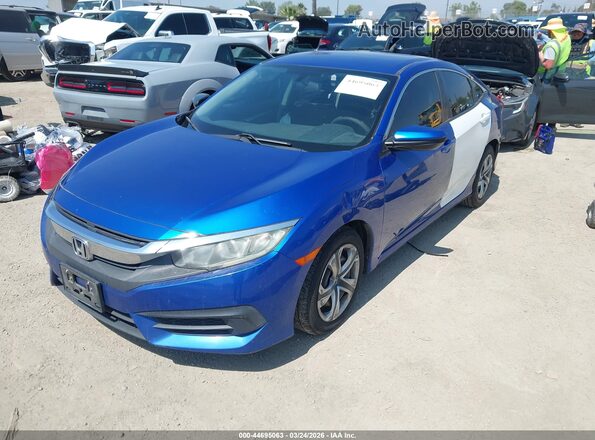 2HGFC2F55GH577288 2016 HONDA CIVIC Blue Передня ліва чверть