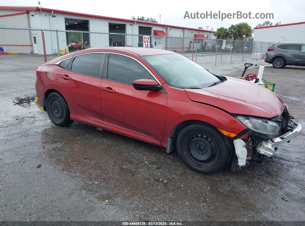 2HGFC2F62MH529283 2021 HONDA CIVIC Красный Передняя правая четверть