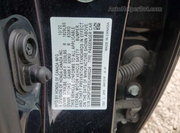 2HGFC2F63LH598224 2020 HONDA CIVIC Черный Вид подкапотного пространства