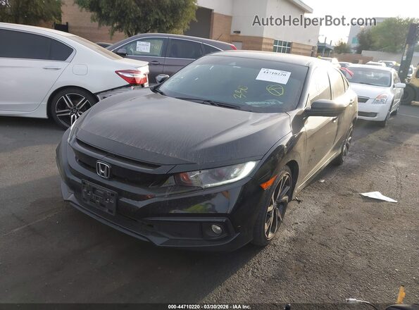 2HGFC2F80LH590261 2020 HONDA CIVIC Черный Передняя левая четверть