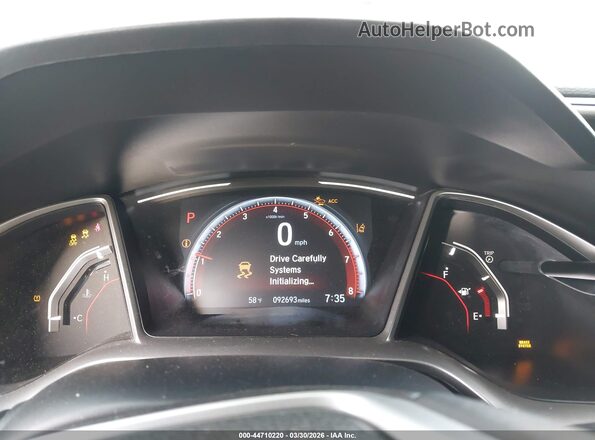 2HGFC2F80LH590261 2020 HONDA CIVIC Черный Вид задних сидений