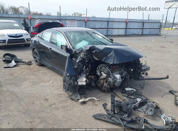 2HGFC2F80MH505792 2021 HONDA CIVIC Black წინა მარჯვენა