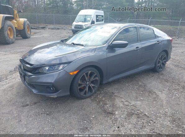 2HGFC2F89KH510602 2019 HONDA CIVIC Серый Передняя левая четверть