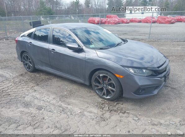 2HGFC2F89KH510602 2019 HONDA CIVIC Серый Передняя правая четверть