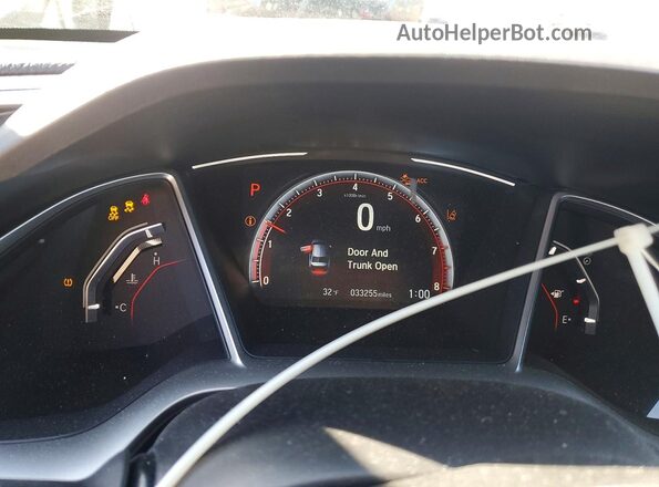 2HGFC2F89KH523009 2019 HONDA CIVIC White Widok zestawu wskaźników