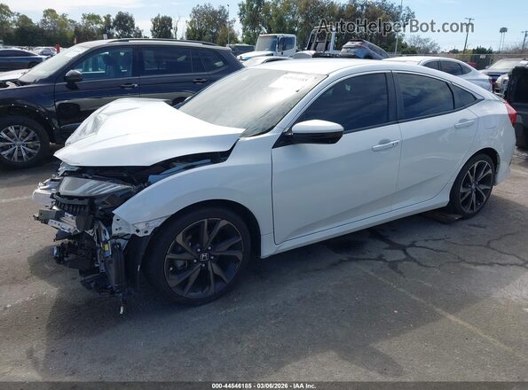 2HGFC2F8XLH555758 2020 HONDA CIVIC Белый Передняя левая четверть