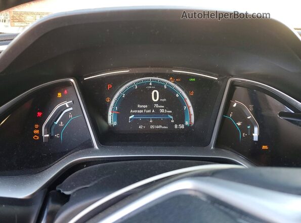 2HGFC3B37KH353779 2019 HONDA CIVIC Красный Вид щитка приборов