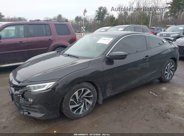 2HGFC4B0XGH308872 2016 HONDA CIVIC Black წინა მარცხენა ხედი სამი მეოთხედიდან