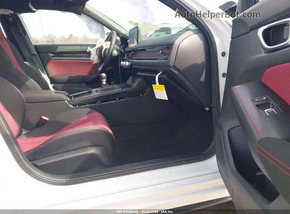 2HGFE1E51TH474904 2026 HONDA CIVIC SI White Widok wnętrza z przodu